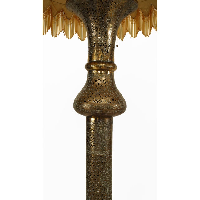 Brass Filigree Beaded Floor Lamp Chairish