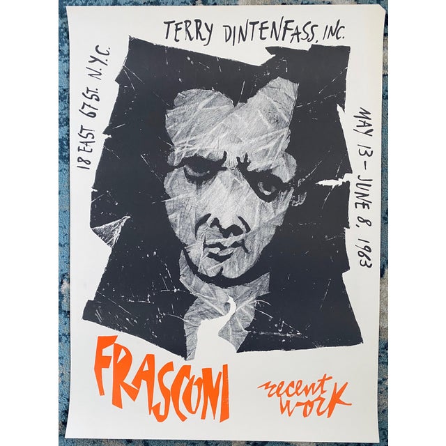 1960s Antonio Frasconi, 1963 Vintage Lithograph Poster Antonio Frasconi Terry Dintenfass Gallery NYC, 1963 For Sale - Image 5 of 7