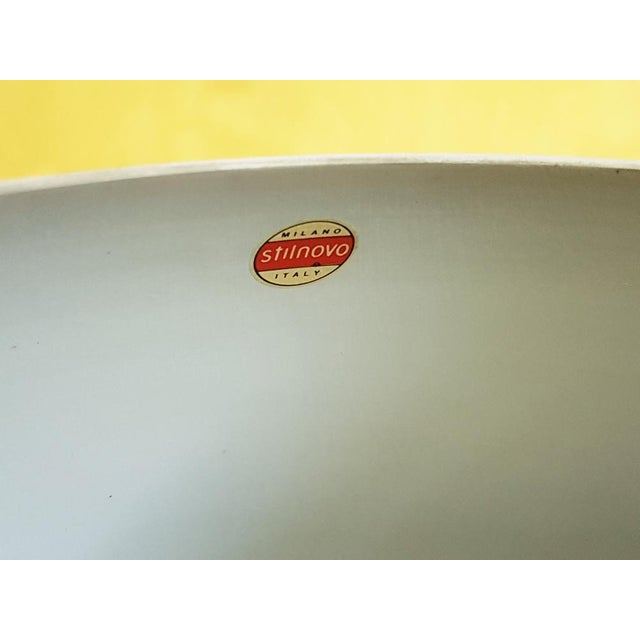 Pearl White and Black Metal Luminator Floor Lamp from Stilnovo, 1960s For Sale - Image 10 of 14