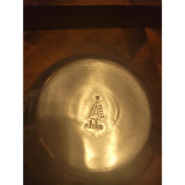 Collectible Mbahr Silver Plated Pot With Rope Handles For Sale - Image 10 of 10