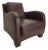 Italian Modern Brown Leather Armchair from Musa Design, 2000s For Sale
