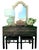 Vintage Black Rustic 5 Drawer Butterfly Hardware Ming Style Leg Console Table For Sale In West Palm - Image 6 of 11