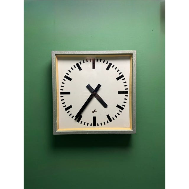 Large East German Industrial Factory Clock from Elfema, 1960s For Sale - Image 9 of 9
