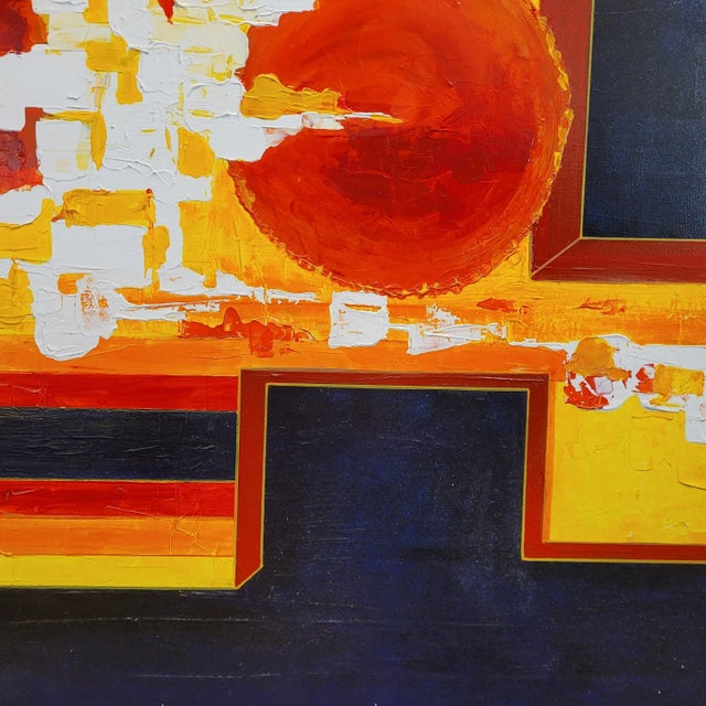 Black Cécile Genon Sorel, African Sun, 2007, Oil on Canvas For Sale - Image 8 of 18
