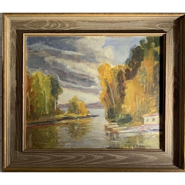Lennart Rosensohn, Swedish Landscape, Mid 20th Century, Oil Painting, Framed For Sale - Image 5 of 17