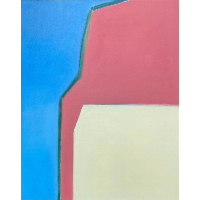 Original minimal abstract oil painting on canvas, memories of Taos, New Mexico by Satori Gregorakis. 24” X 30” The two...