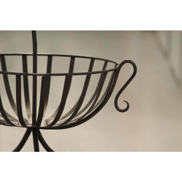Brown Metal Fruit Basket Vase, 1990s For Sale - Image 8 of 13
