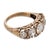 Early 20th Century Early 20th Century Edwardian 5 Stone Old Cut Diamond 18k Yellow Gold Band, Size 6.5 For Sale - Image 5 of 7