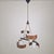 Mid-Century Italian Brass, Teak and Opaline Glass Chandelier attributed to Stilnovo, 1960s For Sale - Image 14 of 14