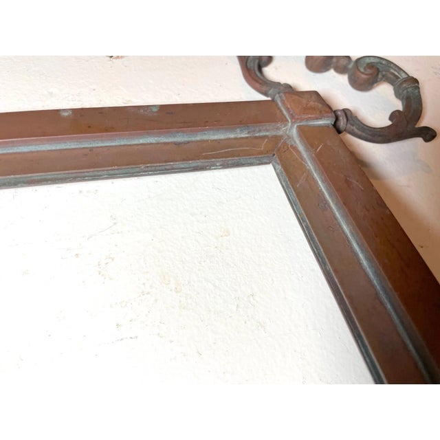 Antique Ornate 19th Century Victorian Bronze Rectangular Wall Mirror Frame For Sale In New York - Image 6 of 11