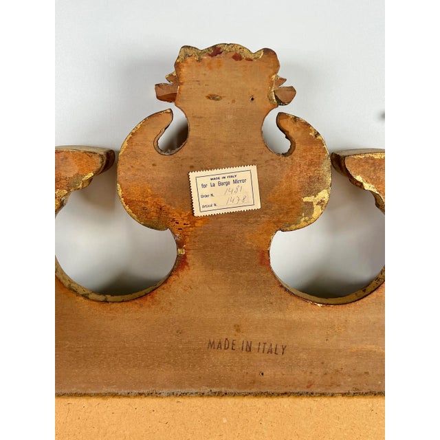 Late 20th Century Late 20th Century La Barge Georgian Style Mirror With Distressed Gilt Accents For Sale - Image 5 of 7
