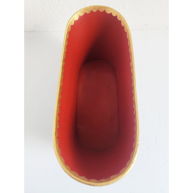Decorative Tole Hand Painted Jardiniere For Sale - Image 10 of 13