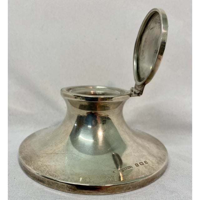 Mid 18th Century Antique Silver Plate Inkwell Made in England For Sale - Image 5 of 5