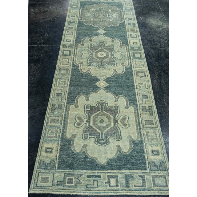 Black Turkish Oushak Rug 2'8" x 8'2" #19005 For Sale - Image 8 of 8