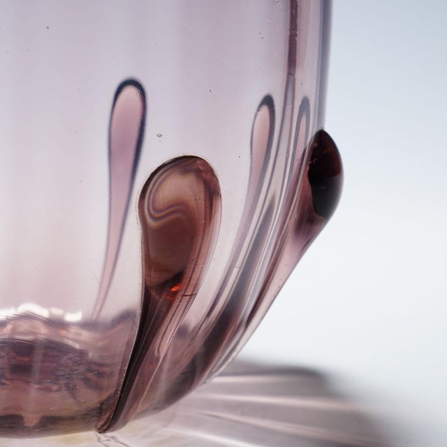 Vetro Soffiato Glass Vase by Vittorio Zecchin for Venini Murano 1924 For Sale - Image 6 of 9