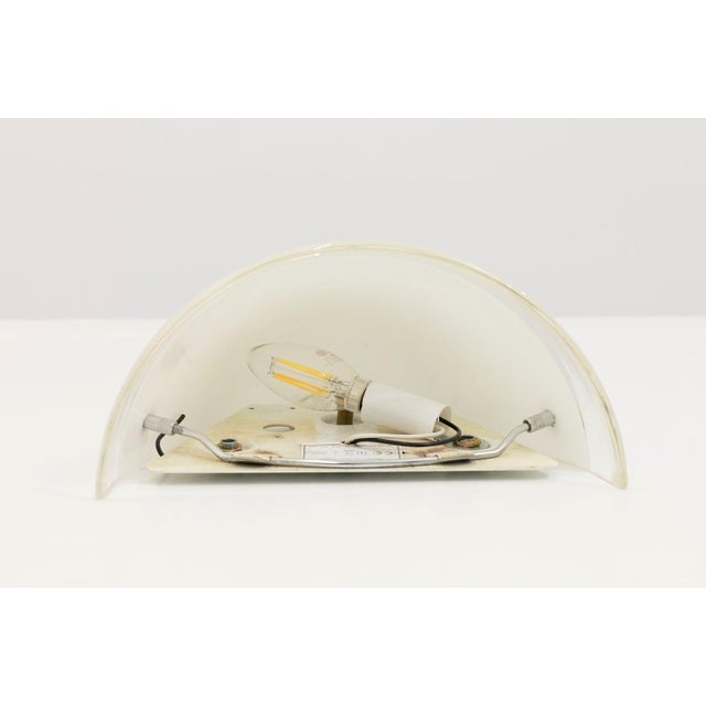 1960s Handcrafted Leucos Italian Milky White 1960s Sconces - a Pair For Sale In Detroit - Image 6 of 7