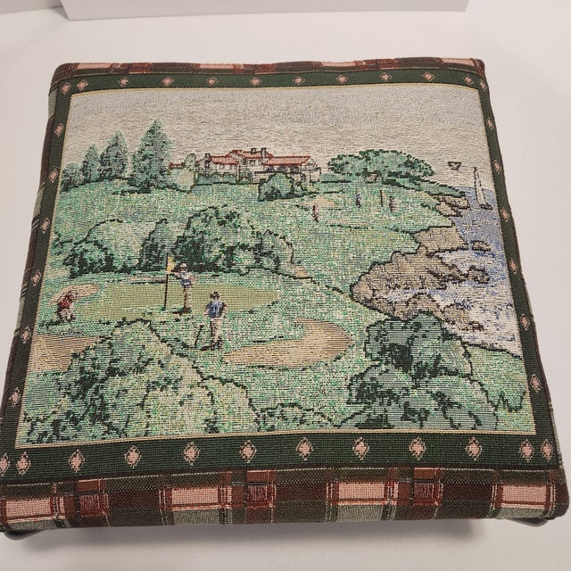 Add a touch of timeless sporting charm to your home with this vintage traditional footstool. The piece features a...