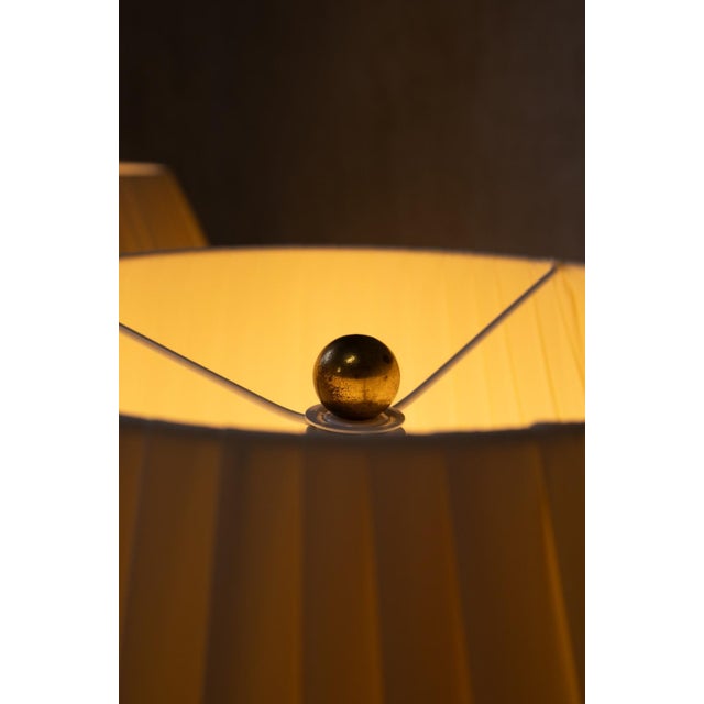 1970s English Craquelé Glazed Ceramic Table Lamps, 1970s, Set of 2 For Sale - Image 5 of 7