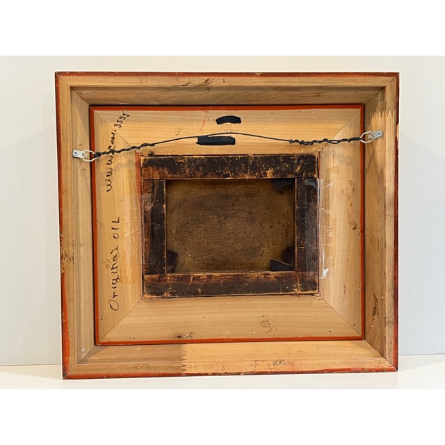 19th Century Pastoral River Original Framed Oil Painting For Sale - Image 9 of 11