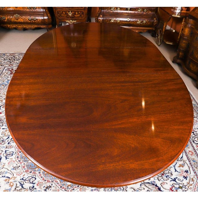 Brown Vintage Oval Regency Revival Dining Table and Chairs from William Tillman, 1990s, Set of 7 For Sale - Image 8 of 16