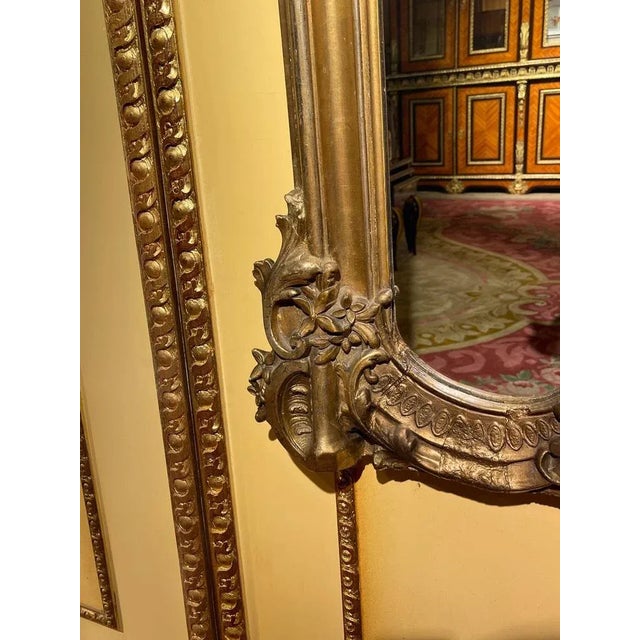 Napoleon III Gilt Parlor Wall Mirror For Sale - Image 6 of 11