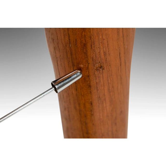 Circa 1970s D-Scan Black Vinyl Upholstered Teak Dining Chairs - Set of 4 For Sale - Image 9 of 12