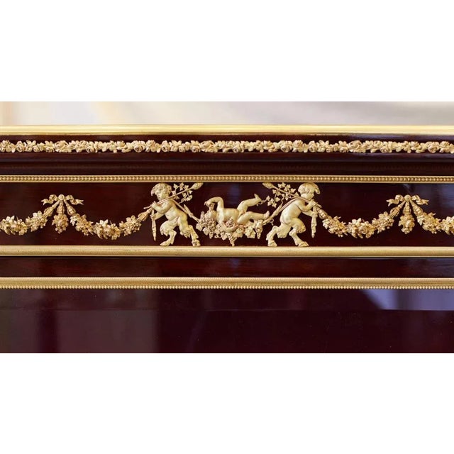 Wood Showcase in Mahogany and Gilded Bronze in the style of Sormani, France, 19th Century For Sale - Image 7 of 9