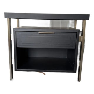 Vanguard Bowers Lamp Table by Michael Weiss — Manchurian Walnut, Satin Brass For Sale