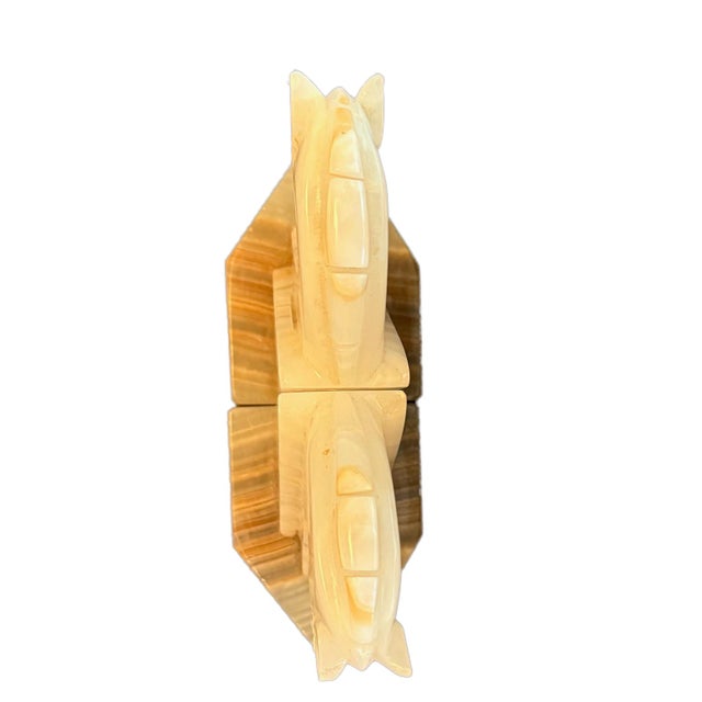 1960s Mid-Century Carved Stone Horse Bookends- a Pair For Sale - Image 5 of 5