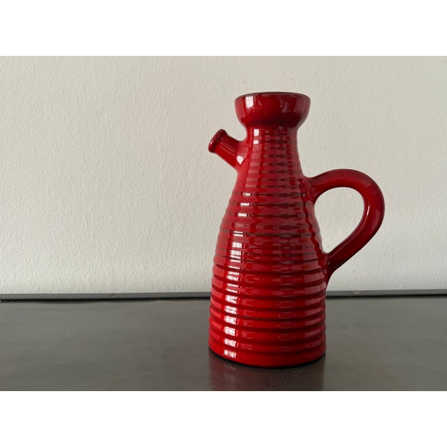 Vintage Red Jug from Marei Keramik, Germany, 1970s For Sale - Image 11 of 18