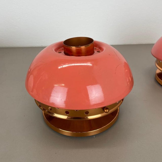Pink Spot Ceiling Light Flush Mount in the style of Stilnovo, Italy, 1950s, Set of 2 For Sale - Image 9 of 18