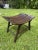 Mid-Century Arts & Crafts Solid Oak Wood Bench Stool Curved Seat Rustic For Sale - Image 9 of 17