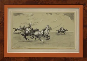 "Edward King Polo Scene" Illustration