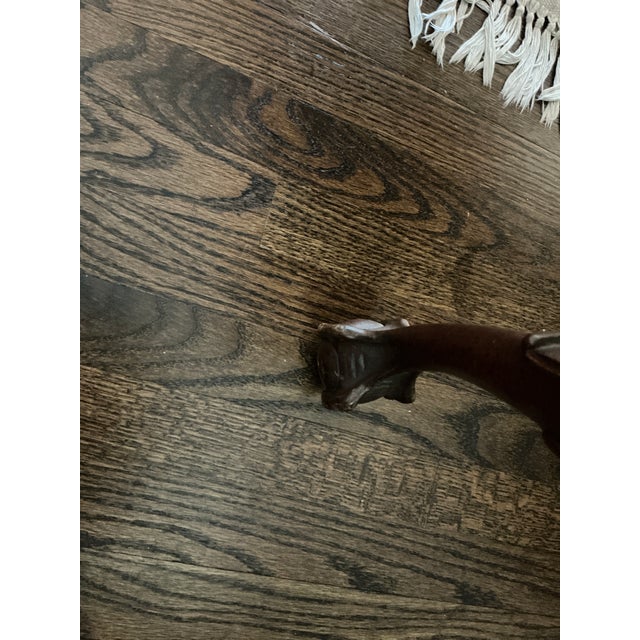 1970s Vintage Chippendale Mahogany Carved Armchairs With Claw Feet For Sale - Image 5 of 7