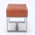 Pair of Chrome and Leather Covered Stools or Benches For Sale - Image 4 of 6