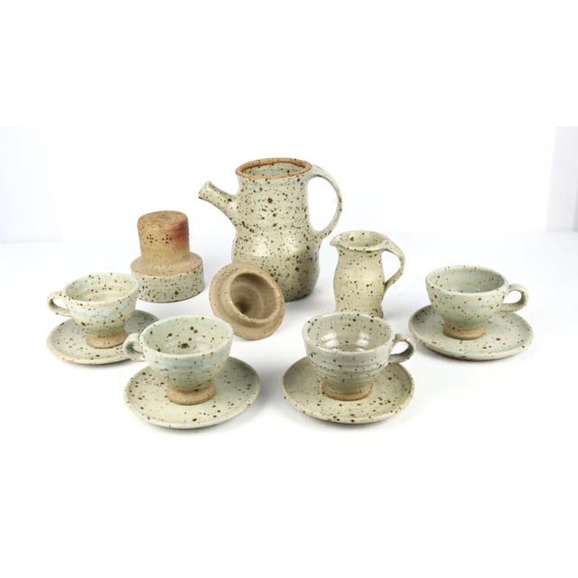 Coffee Service by Gustave Tiffoche, 1970, Set of 10 For Sale - Image 11 of 12