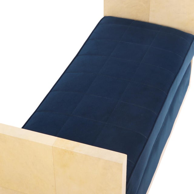 Jean-Michel Frank Modernist Style Parchment-Upholstered Bench, in the Manner of Jean-Michel Frank For Sale - Image 4 of 6