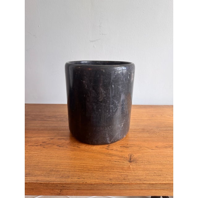 1990s Minimalist Gray Marble Planter For Sale - Image 4 of 5