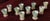 Set of 10 Chinese jade cups, circa 1920 all marked China in English to base Cups, each: 2" H x 2" Diameter; Oroginal cups...
