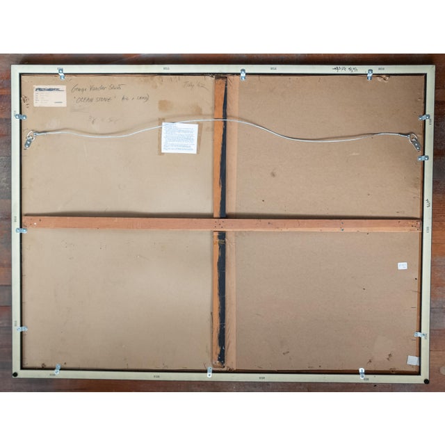 1960's Mid-Century Modern Abstract Oil and Sand Painting by George Vander Sluis For Sale - Image 10 of 15