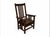 Stickley Pair of Stickley Handcraft Craftsman Mission Oak Armchairs With Original Upholstered Seats For Sale - Image 4 of 7