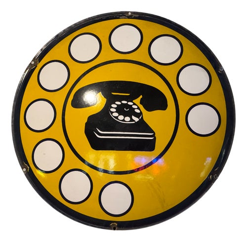 Metal Telephone Sign, 1960s