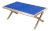 Mid Century Modern Chrome and Blue Strap Bench Milo in Baughman Style For Sale