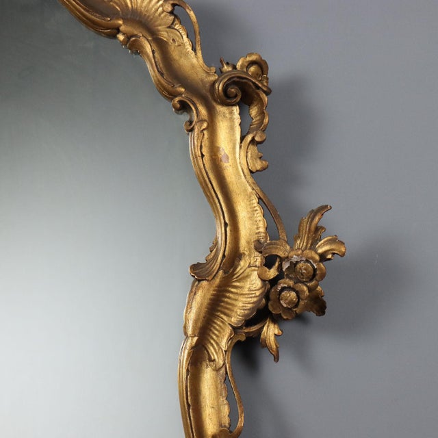 Goldenrod Baroque Style Mirror in Gilded Wood For Sale - Image 8 of 12