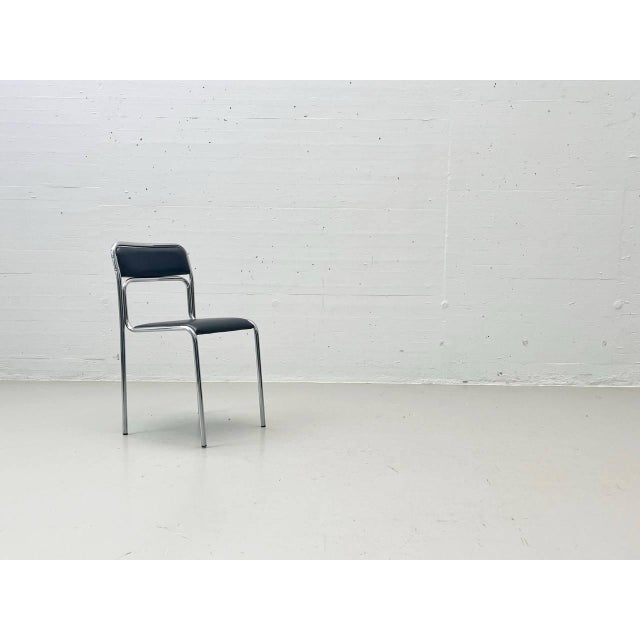 Vintage Italian Bauhaus-Style Stackable Chair, 1980s For Sale - Image 6 of 15