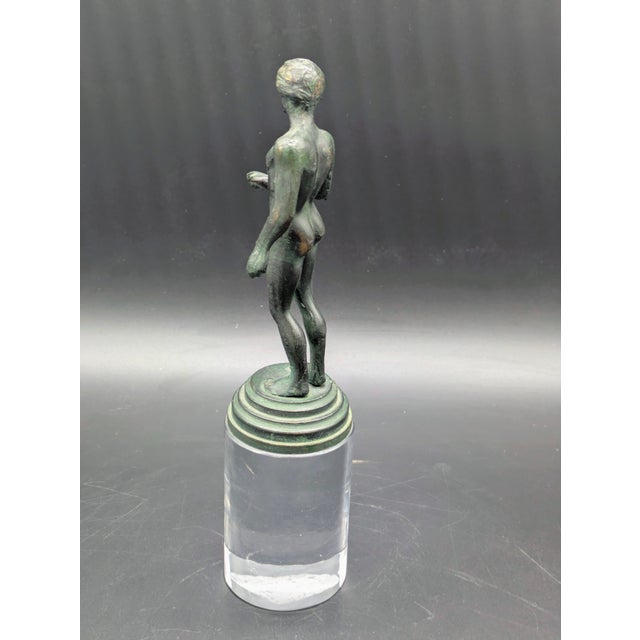 Grand Tour Bronze Statuette: Pompeian Ephebe (C. 1880-1910) For Sale In Portland, OR - Image 6 of 8