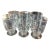 Vintage Etched Glass Tumblers Footed Glassware - Set of 6 For Sale