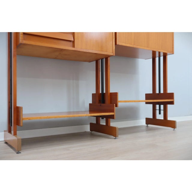 Mid-Century Modern Italian Teak Bookcase, 1960s For Sale - Image 12 of 15