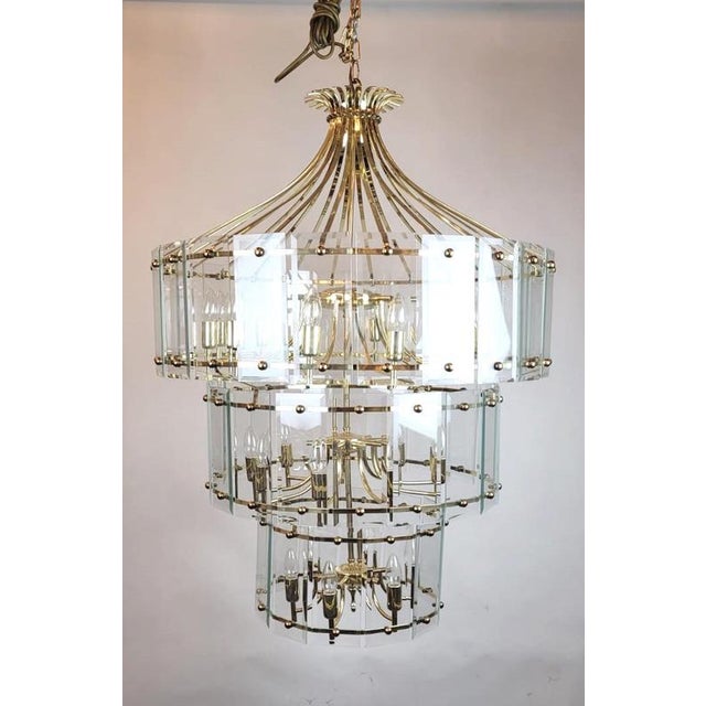 15th Century & Earlier Large Chandelier with Beveled Glass Plates For Sale - Image 5 of 8