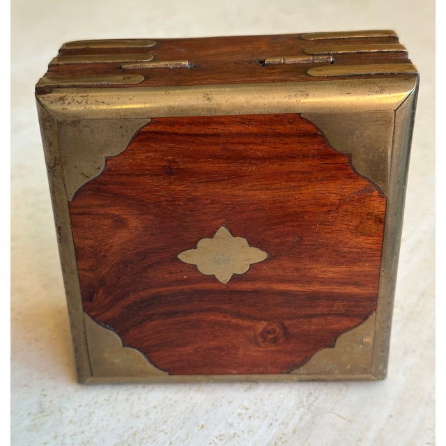 Campaign Antique Campaign English Rosewood Box For Sale - Image 3 of 6